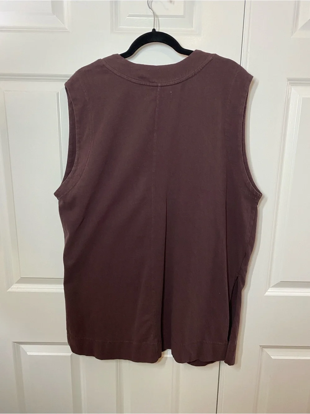Free People V-Neck Sleeveless Tunic in Plum
